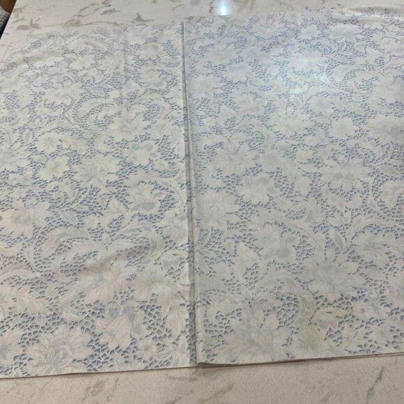 Vintage  Fieldcrest Perfection Pillowcases Set of 2 Standard Blue & White USA - Picture 2 of 7